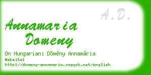 annamaria domeny business card
